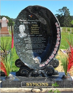 Hebei Black Upright Headstone, Black Granite Monument & Tombstone