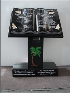Upright Granite Book Memorial, Hebei Black Granite Memorial Upright Granite Book Memorial, Hebei Black Granite Memorial