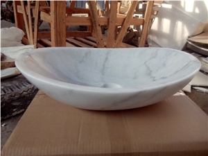 Bianco Carrara White Marble Sinks & Basins,Carrara White Marble Square Basins,Italy White Marble Bathroom Sinks,Vessel Sinks,Marble Sinks&Basins