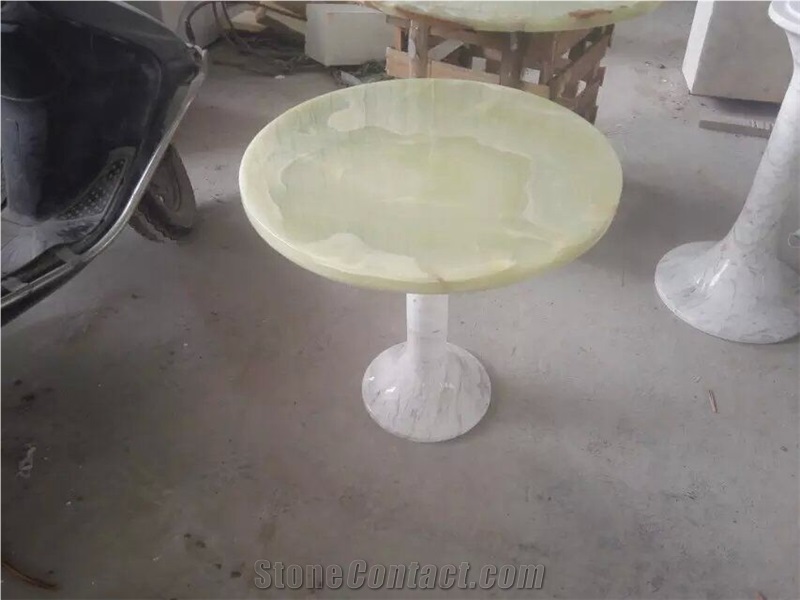 Multicolor Green Onyx Table Tops,Pakistan Green Onyx