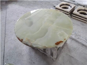 Multicolor Green Onyx Table Tops,Pakistan Green Onyx