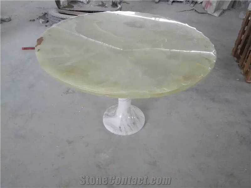 Multicolor Green Onyx Table Tops,Pakistan Green Onyx