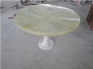 Multicolor Green Onyx Table Tops,Pakistan Green Onyx