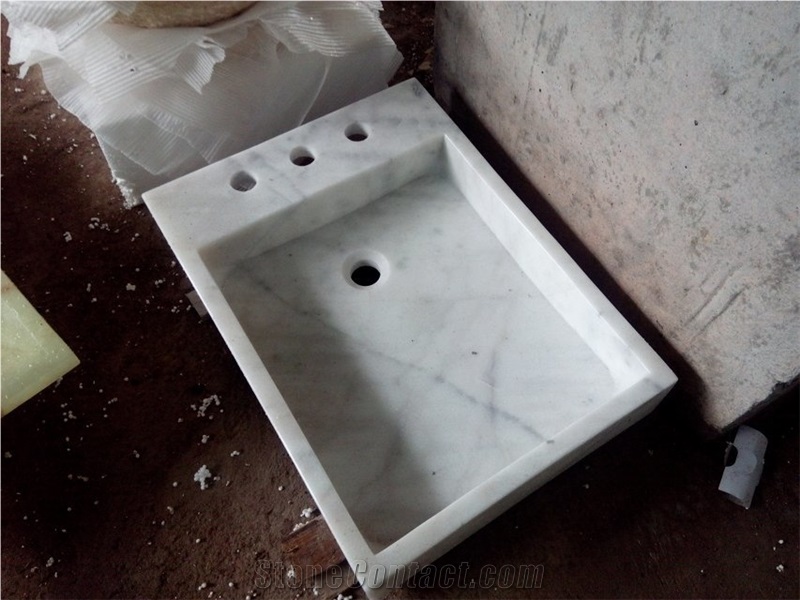 White Marble Basins,Italy Bianco Carrara White Marble Round Wash Basin,White Carrara Marble Sinks, Bianco Carrara Marble Sinks & Basins for Bathroom