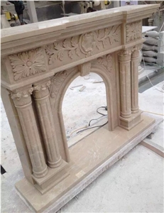 Beige Marble Fireplace Mantel Beige Marble Fireplace Mantel