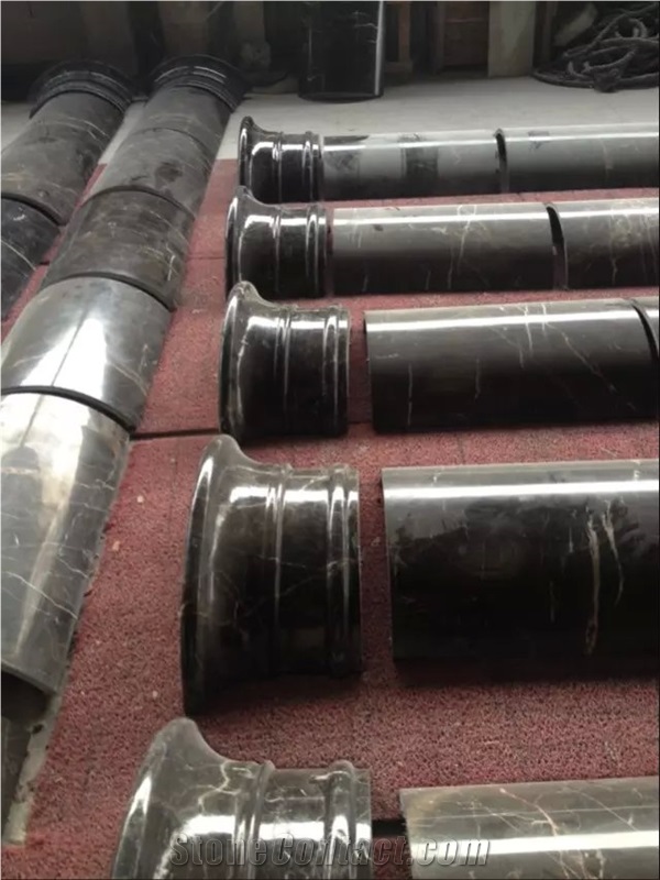 Marble Interior Stone Column, Grey Marble Column