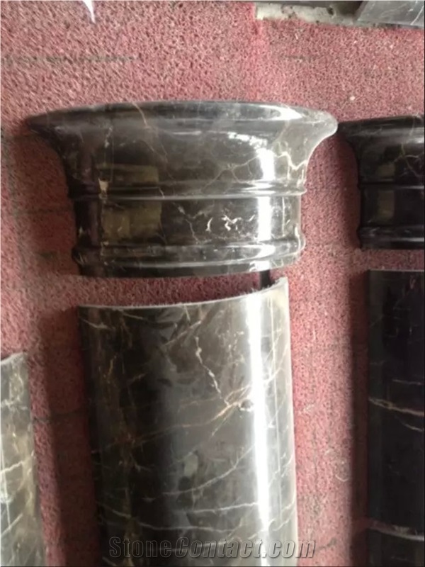 Marble Interior Stone Column, Grey Marble Column