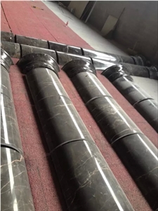 Marble Interior Stone Column, Grey Marble Column