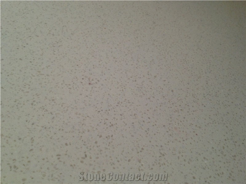 Beige Artificial Quartz Stone, Beige Color Artificial Stone Polished Big Slabs/Tiles, Beige, White Caesarstone with Crystal