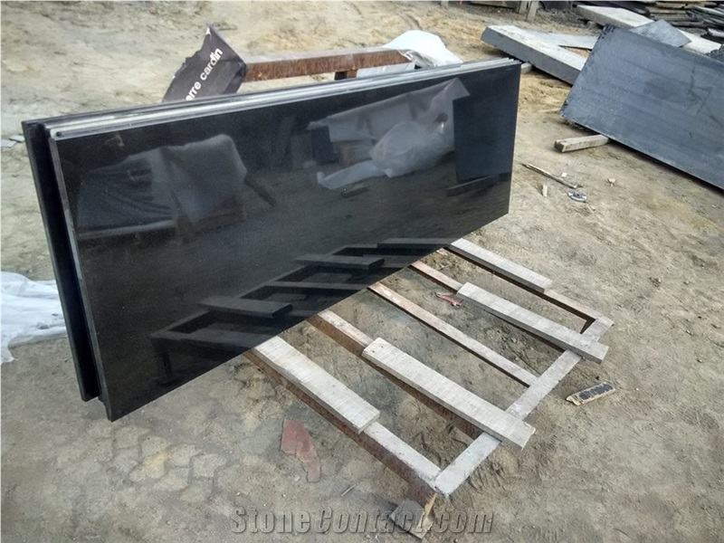 China Absolute Black Countertop Factory Price, Black Granite Countertop