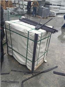 China Cheap Popular Light Grey G602 Bianco Crystal Granite Side Stone, Polished Surface Kerbstone with Bevel Edge, Road Curbstone, Natural Building Stone Outdoor, Factory Wholesale Good Price, Quarry