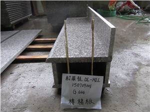 G664 Luoyuan Red Granite Stair Riser Polished Round Edge Competitive Price