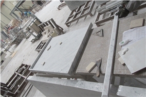 Italian Bianco Carrara White Base White Marble Countertops Polished 2+3cm Edges