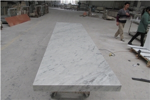 Italian Bianco Carrara White Marble Countertop Polished Tabletop