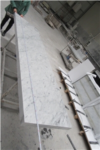 Italian Bianco Carrara White Marble Countertop Polished Tabletop
