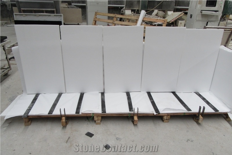 Italian Bianco Carrara White Marble Countertop Polished Tabletop