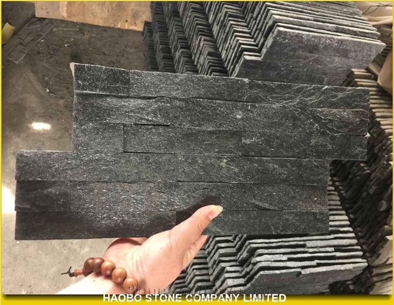 Black Pearl Slate Cultured Stone, Culture Stone Wall Slate