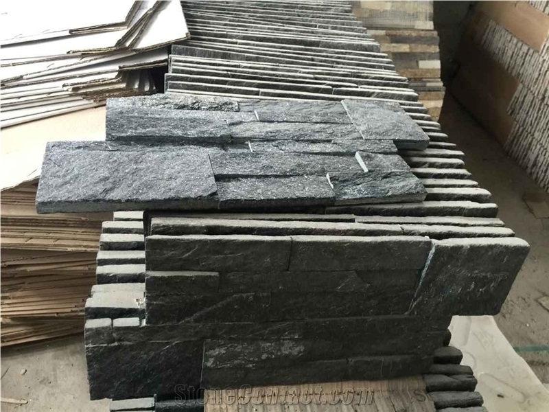 Black Pearl Slate Cultured Stone, Culture Stone Wall Slate
