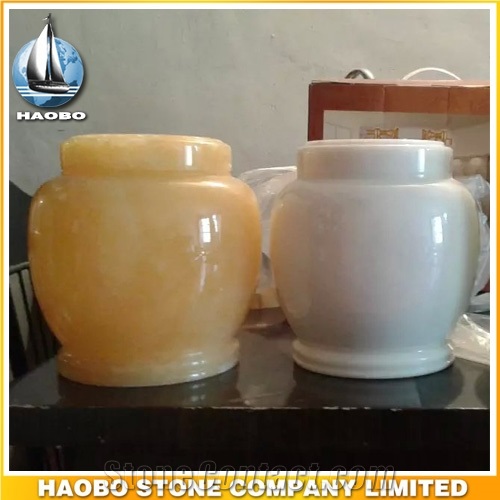 Marble Cremation Urn Wholesale Funeral Products, Yellow Marble Cremation Urns
