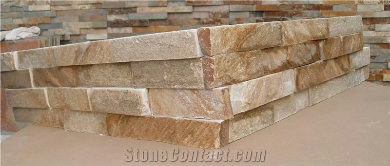 Natural Quartzite Ledge Stone Corner Cultured Stone Piece