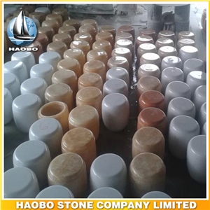 Natural Stone Cremation Urns Wholesale Beige Marble Cremation Urns