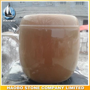Wholesale Cremation Urn Made Of Marble, Beige Marble Cremation Urns