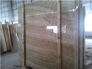 Brown Onyx Tiles & Slabs, Onice Caramello, Onyx Caramel, Manisa Brown Onyx Vein Cut