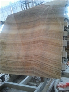 Brown Onyx Tiles & Slabs, Onice Caramello, Onyx Caramel, Manisa Brown Onyx Vein Cut