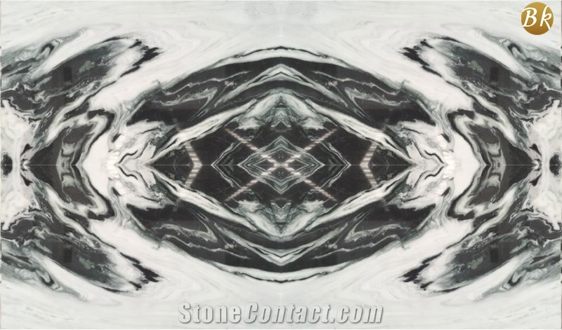 Panda White Marble, Dalmata White Marble Slab High Quality Spots