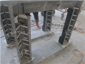China Black Marquina Marble Fireplace Mantel/Hearth/Design/Surround, Black Marble Fireplace, Honed Finished Fireplace