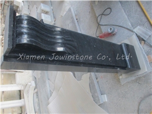 China Black Marquina Marble Fireplace Mantel/Hearth/Design/Surround, Black Marble Fireplace, Honed Finished Fireplace