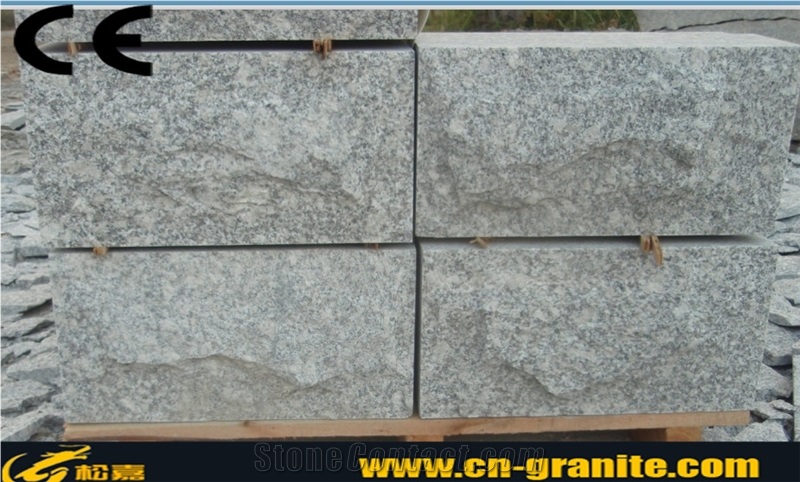 China Grey Granite Wall Stone, Mushroom Wall Cladding, Stone Wall