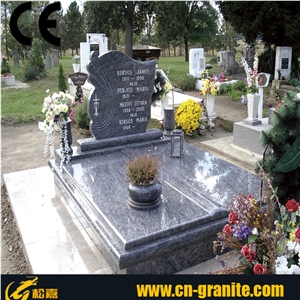 Grey Granite Tombstone, Jesus Headstone, Gravestone Flower Pot, Western Headstone, Antique Headstone, Cheap Upright Headstone, Gravestone Accessories