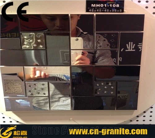 Silvery Glossy Metal Mosaic for Sale,Mosaic for Wall and Decorate