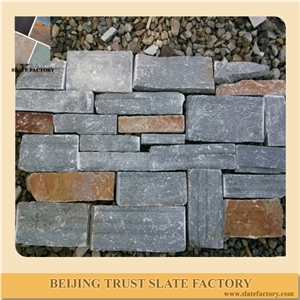 Silver Gray Classic Stacked Stone Siding,Stack Ledged Stone,Stacked Culture Stone Facade,Stack Stone Veneer,Stacked Stone Panels, Stacked Wall Cladding