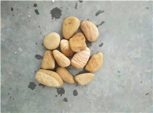 Unpolished Yellow Pebbles , Cheapest Yellow River Pebble Stone