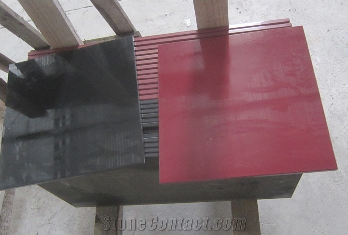 Black Artifical Nano Crystallized Glass Panel Slab