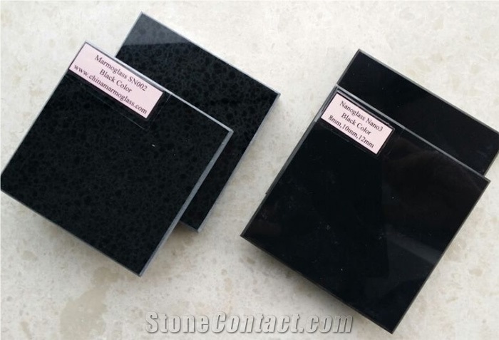 BLACK NANO GLASS BLACK COLOR NANO CRYSTALLIZED GLASS