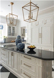 A Polished Product Of Black Engineered Corian Stone Kitchen Countertop Standard Sizes 126 *63 and 118 *55 Easy-To-Clean and Resistant to Stains,Heat and Scratches