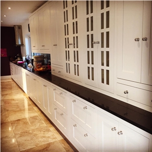Black Color High Strength & Durablility Quartz Stone Slab Size 3000*1400mm and 3200*1600mm for Public Buildings Like Hotel, Restaurants, Banks, Hospitals, Exhibition Halls