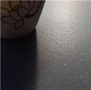 Black Rock Surface Quartz Stone Kitchen Countertop and Bench Top with Eased Edge Profile Resistant to Stains,Heat and Scratches