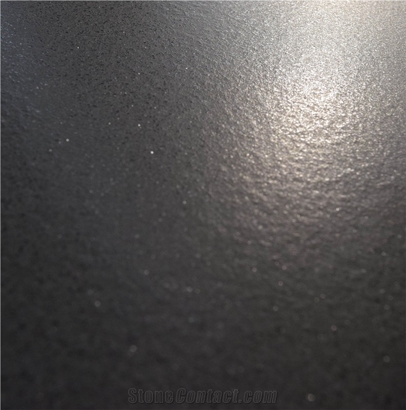 Black Rock Surface Quartz Stone Kitchen Countertop and Bench Top with Eased Edge Profile Resistant to Stains,Heat and Scratches
