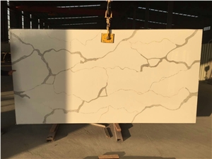 Bst Calacatta Gold Quartz Stone Slab Stylish Performance Of Veined Movement and Pattern