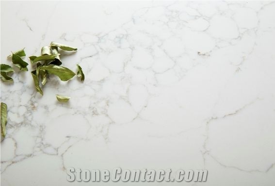 Bst Marble Like Quartz Stone Slab for Pre-Fabricated Kitchen Tops Customized Countertop with Stylish Performance Of Veined Movement and Pattern