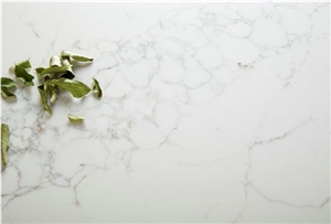 Bst Marble Like Quartz Stone Slab for Pre-Fabricated Kitchen Tops Customized Countertop with Stylish Performance Of Veined Movement and Pattern