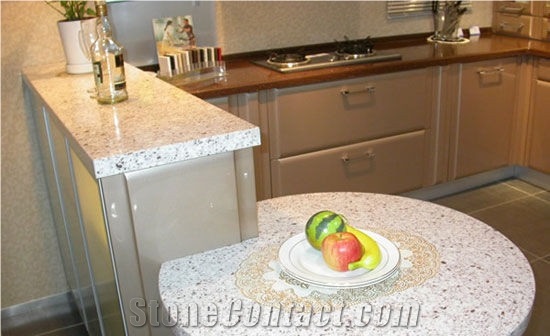 Colorful Engineered Quartz Stone Slab for Multifamily/Hospitality Projects Kitchen Countertop Thickness 2cm or 3cm with High Gloss and Hardness