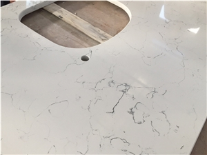 Constrution Engineering Corian Stone Slab Apply in Worktops Kitchen Countertop Bench Top and Bathroom Vanity Top with High Hardness and High Compression Strength