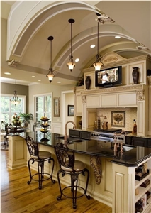 Engineered Quartz Slab Polishing Surface Kitchen Countertop for Pre-Fabricated Tops with Various Edge Profiles with Scratch Resistant and Stain Resistant