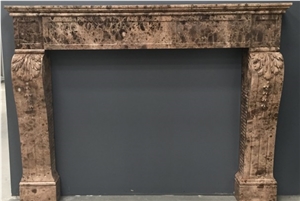 Dark Emperador Marble Custom Fireplace Mantel Dark Emperador Marble Custom Fireplace Mantel