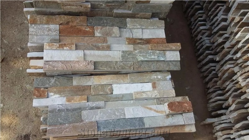 Brown Slate Stone Rusty Cultured Stone,Natural Surface for Wall Decoration,Rusty Stone Veneer